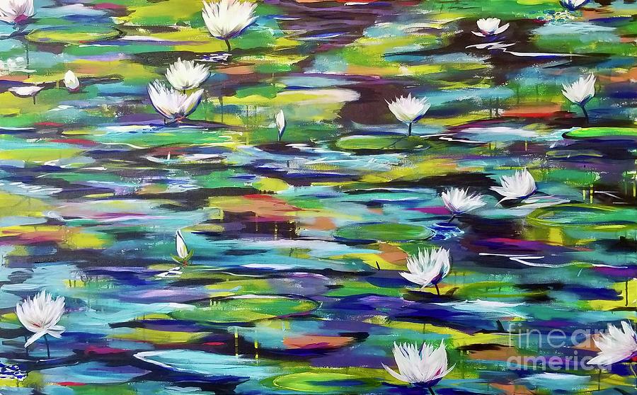 Pond Lilies Painting by Catherine Gruetzke-Blais