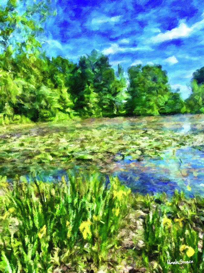 Nature Digital Art - Pond of Serenity by Pamela Storch