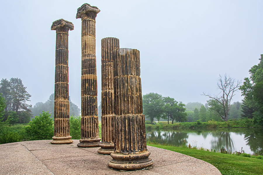 Pond Pillars Photograph by Lynn Bills - Fine Art America