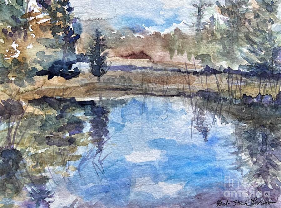 Pond Reflection Painting by Deb Stroh-Larson