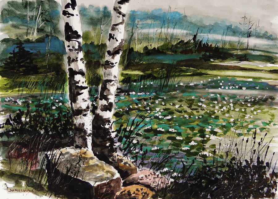 Pond Twilight Painting by John Williams