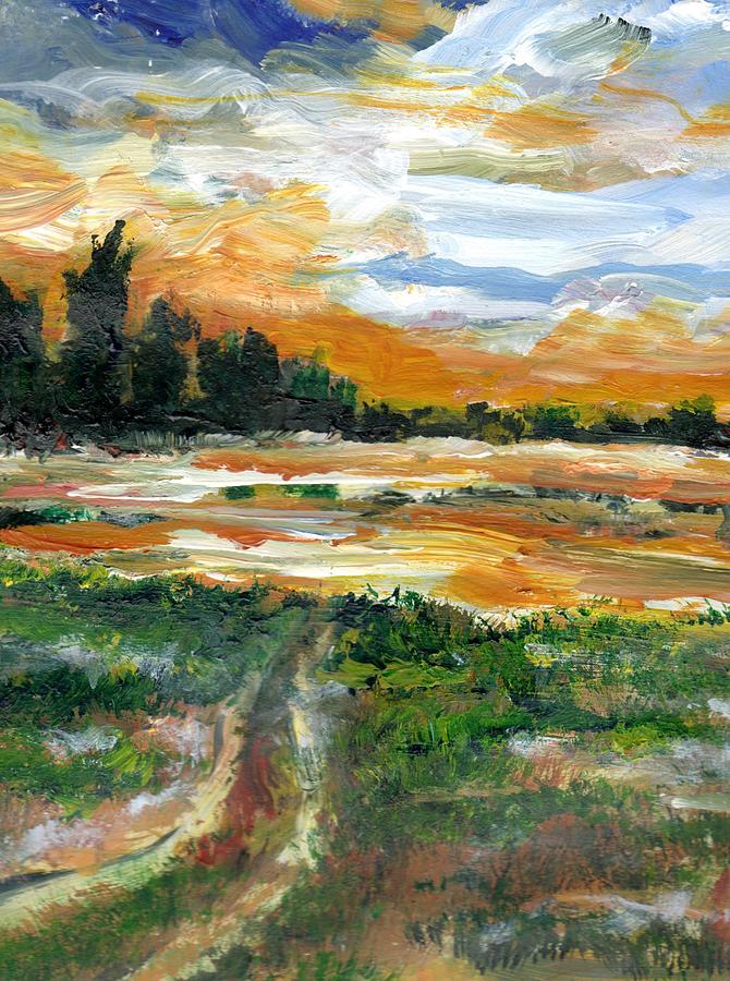 Ponderosa Marsh Deep Winter Painting by Randy Sprout