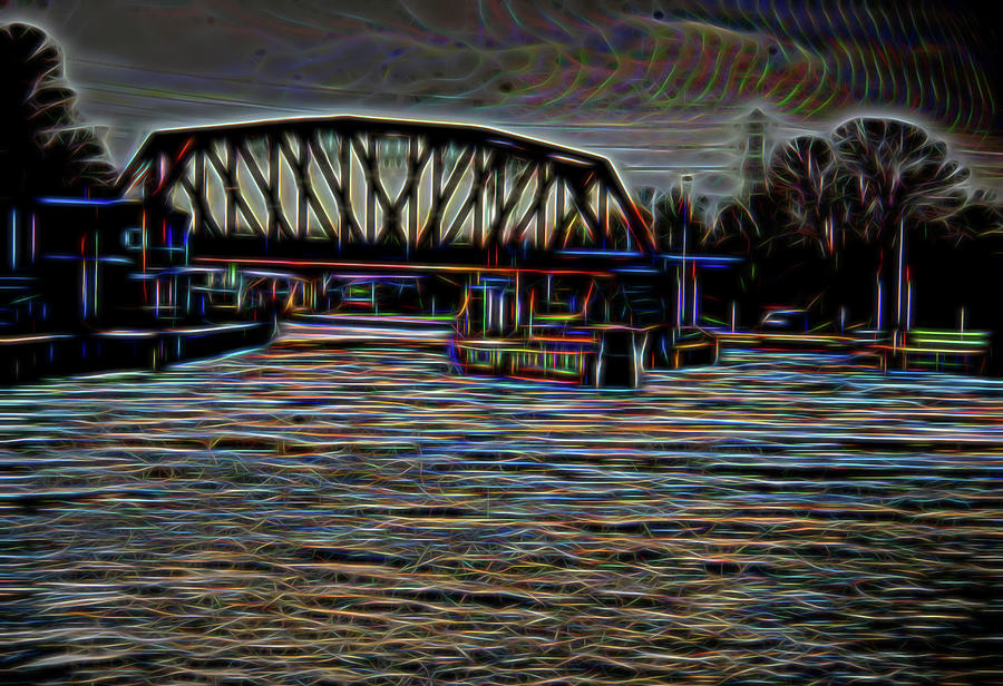 Ponquogue Bridge Digital Art by Richard Worthington