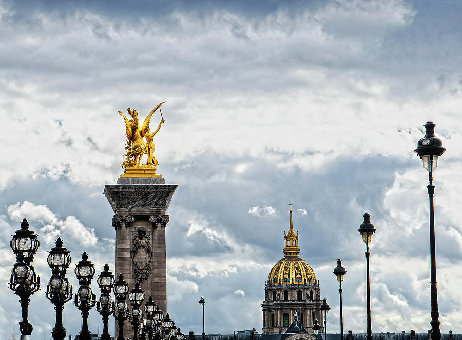 Pont Alexander III with Invalides, Paris Photograph by John Woods ...