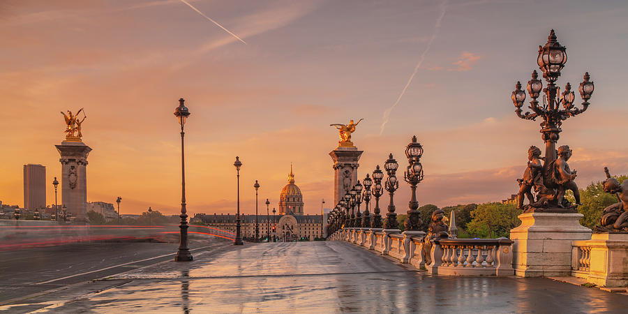 Pont Alexandre III and Les Invalides Panorama, Paris Photograph by Adrian Hendroff