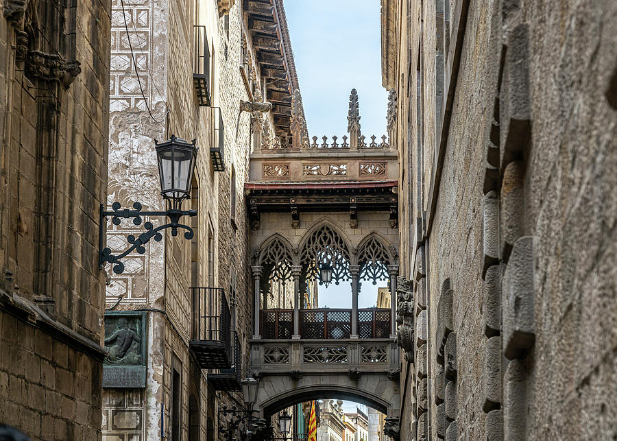 Pont del Bisbe Barcelona Photograph by Shirley Mitchell
