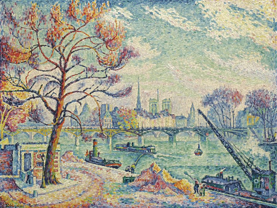 Pont Des Arts By Paul Signac Painting