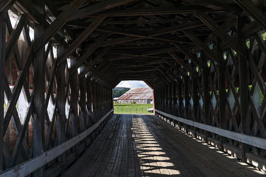 Pont Prud homme Covered Bridge Interior Photograph by Michael Russell