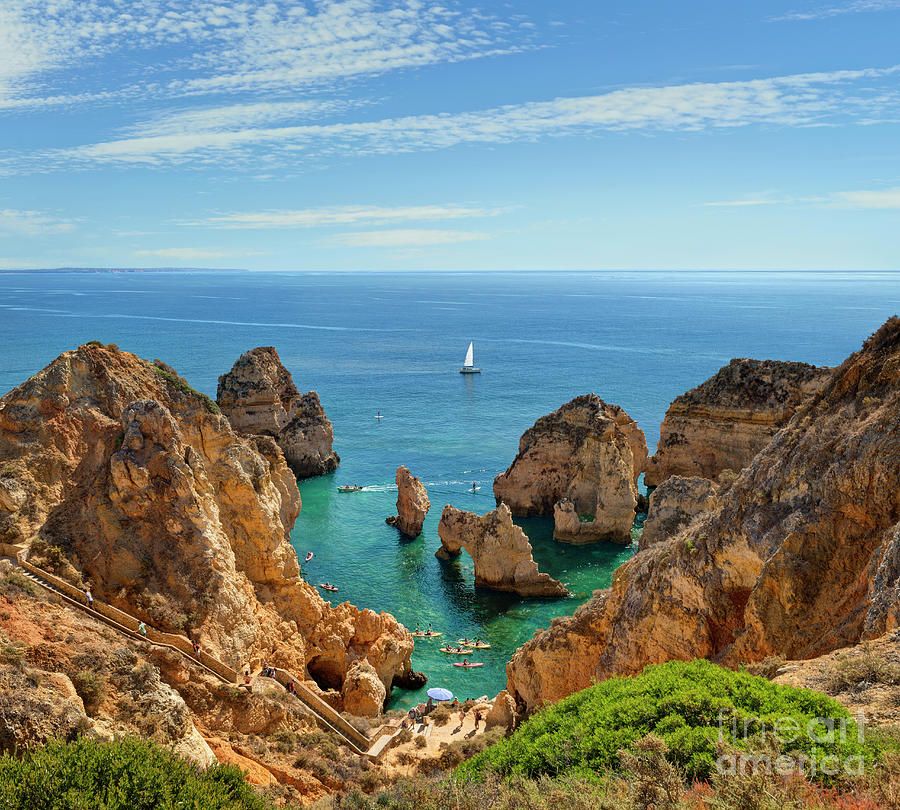 Ponta da Piedade cliffs, Portugal Photograph by Mikehoward Photography