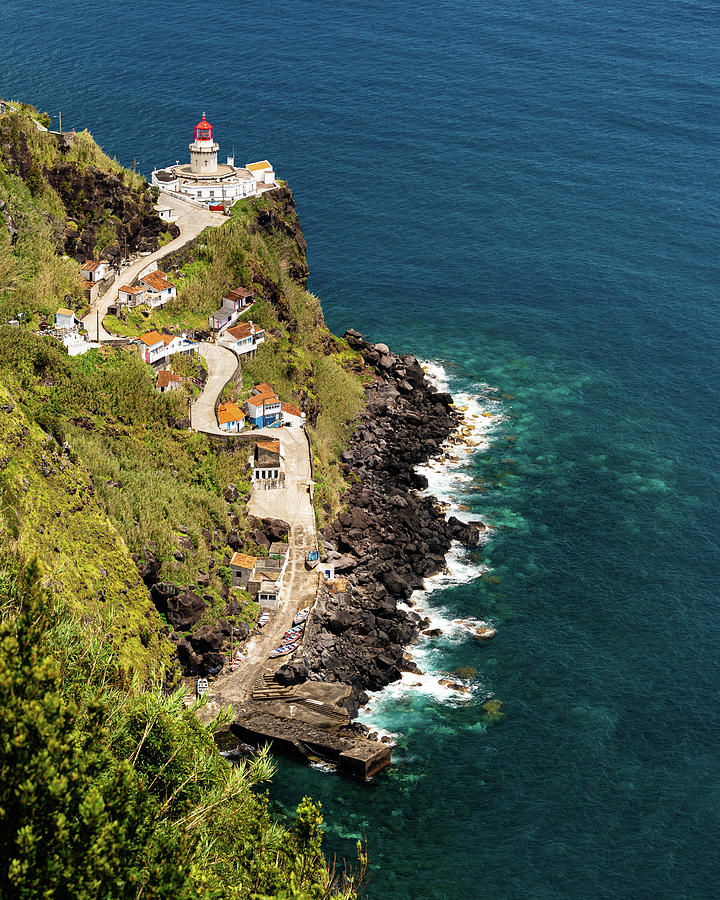 Ponta do Arnel Lighthouse in Sao Miguel, Azores, Portugal Photograph by William Dickman