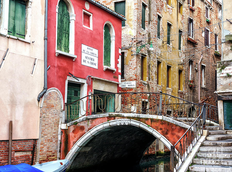Ponte de la Chiesa in Venice Italy Photograph by John Rizzuto