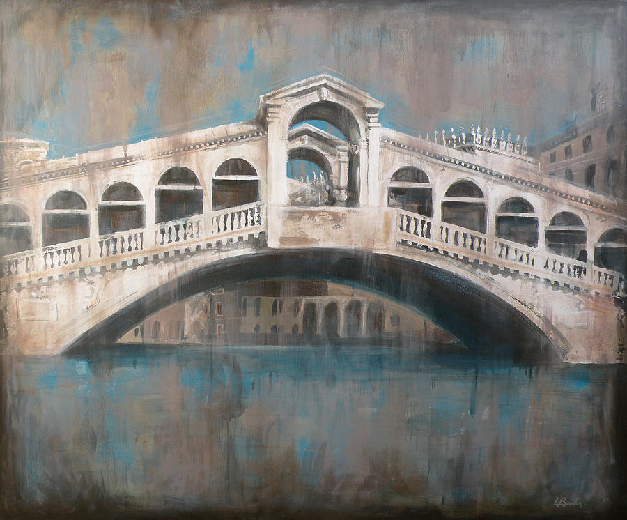 Rialto Bridge Painting - Ponte di Rialto by Leigh Banks Rialto Bridge Painting - Ponte di Rialto by Leigh Banks