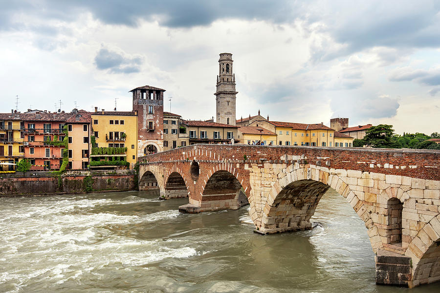 Ponte Pietra Verona Photograph by Jim Monk - Pixels