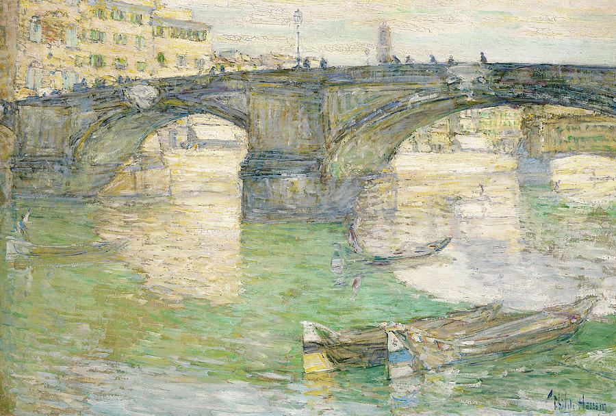 Ponte Santa Trinita Painting by Childe Hassam