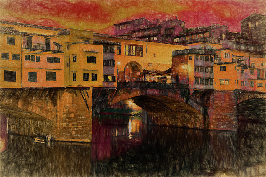 Ponte Vecchio #2 Digital Art by Phil Dyer