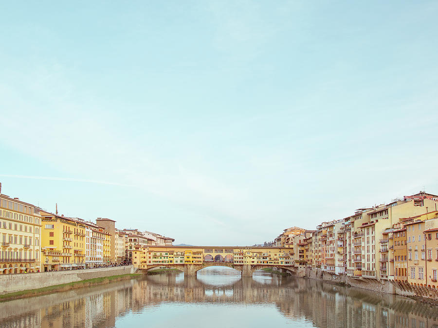 Ponte Vecchio and Arno River, Florence Photograph by Irene Suchocki