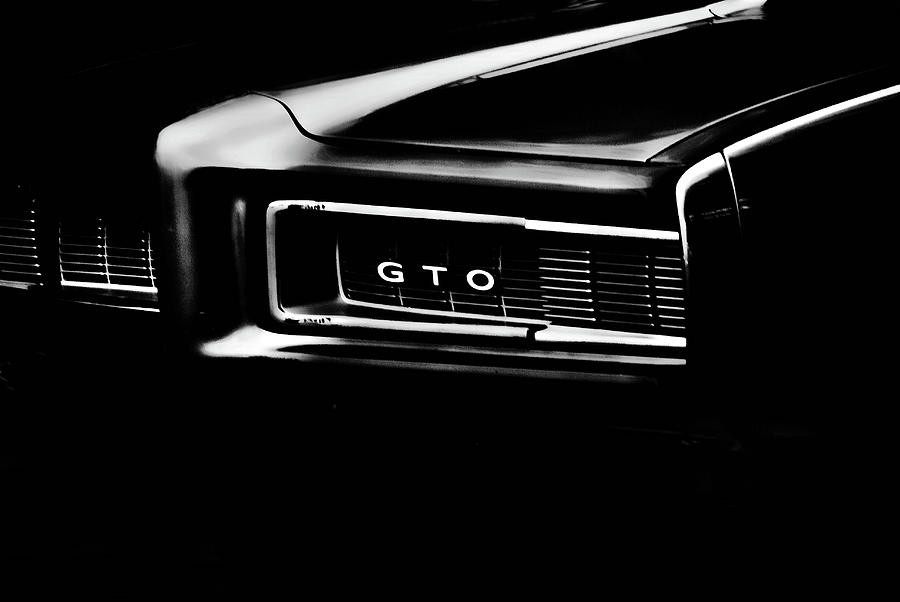 Pontiac GTO in Black and White Photograph by Bill Jonscher