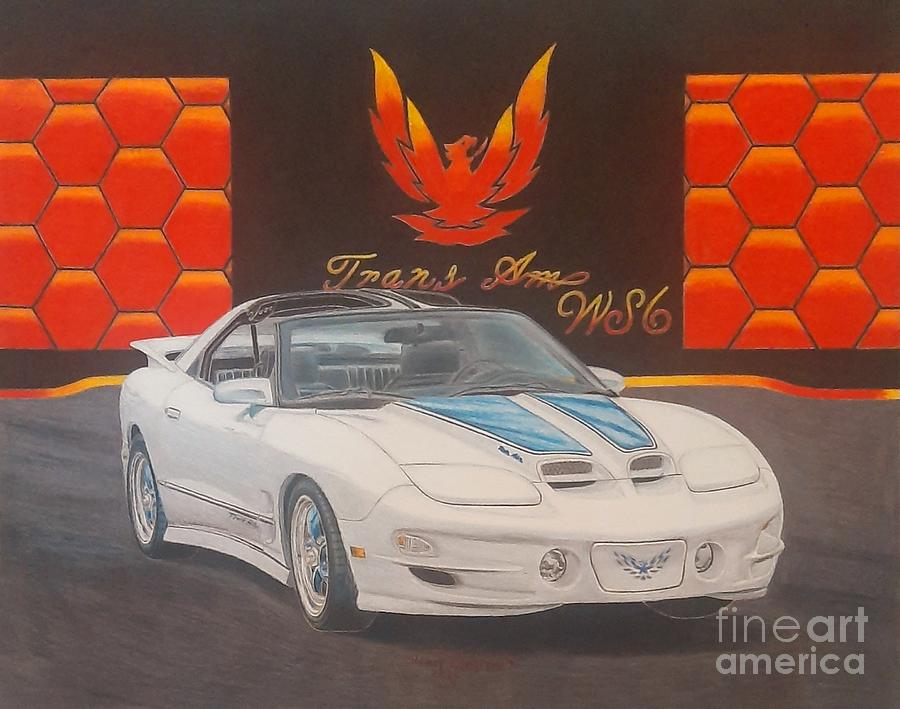 Pontiac Firebird Trans Am Drawing - Pontiac Trans Am WS6 2 by Henry Hargrove Jr