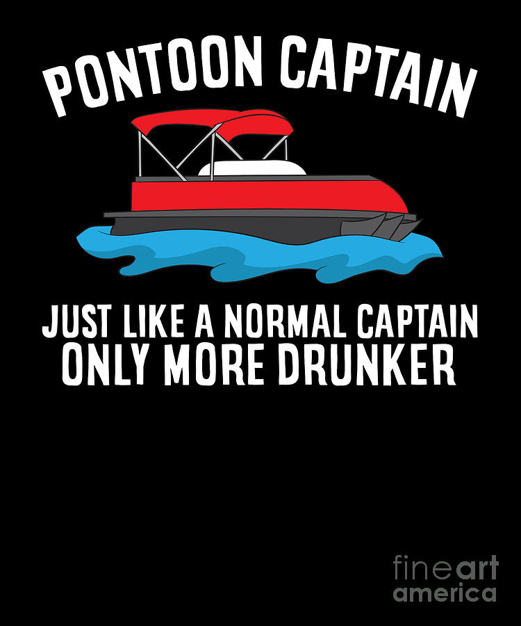 Funny Pontoon Captain Digital Art by RaphaelArtDesign - Fine Art America