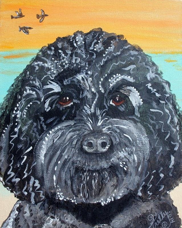 Poodle at the sea shore Photograph by Kelly Nicodemus-Miller
