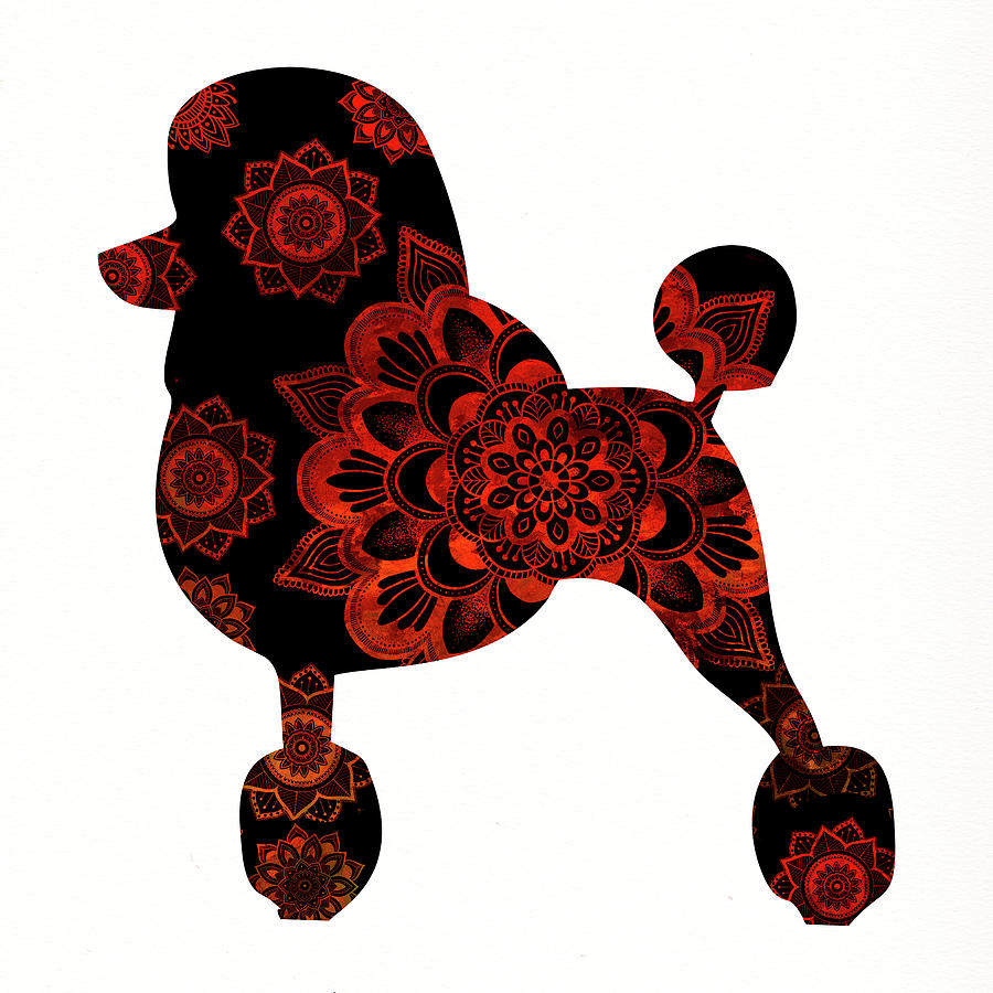 Poodle Mandala Art Digital Art by Peggy Collins