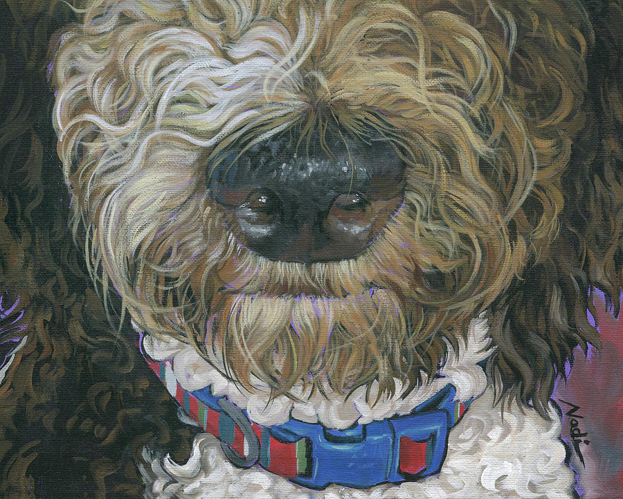 poodle Mask Painting by Nadi Spencer
