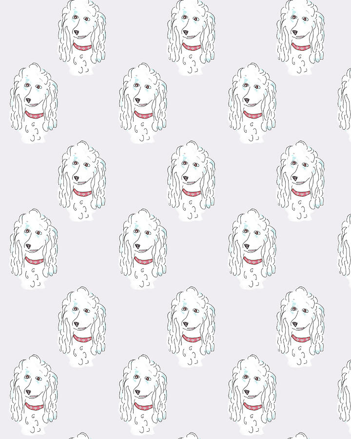 Poodle Pattern Digital Art by Ashley Rice