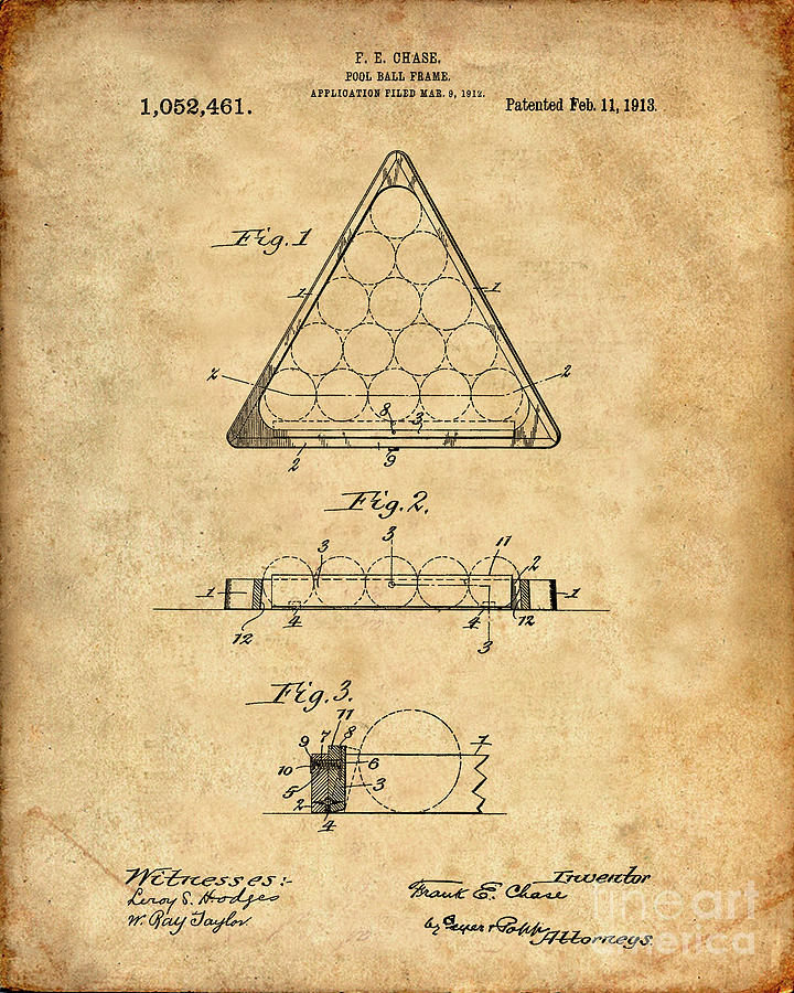 Pool Ball Frame Patent Print Digital Art by Visual Design - Fine Art ...