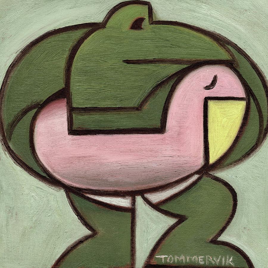 Pool Frog Abstract Art Print Painting by Tommervik