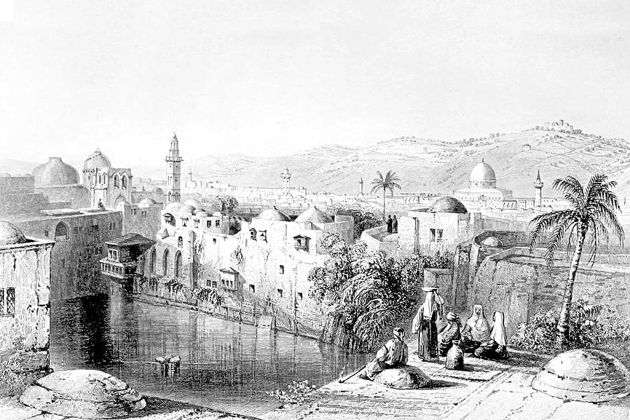 Pool of Hezekiah Jerusalem in 1847 Photograph by Munir Alawi