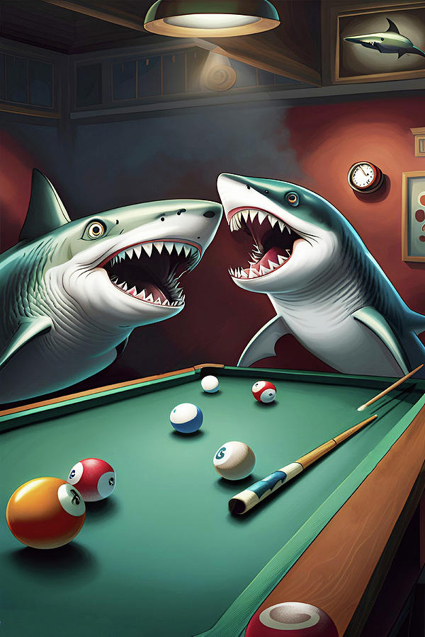 Pool Sharks Billiards Anyone Digital Art by David Dehner