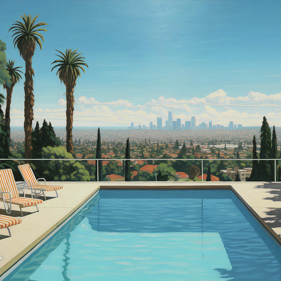 Pool with a view Digital Art by Imagine ART
