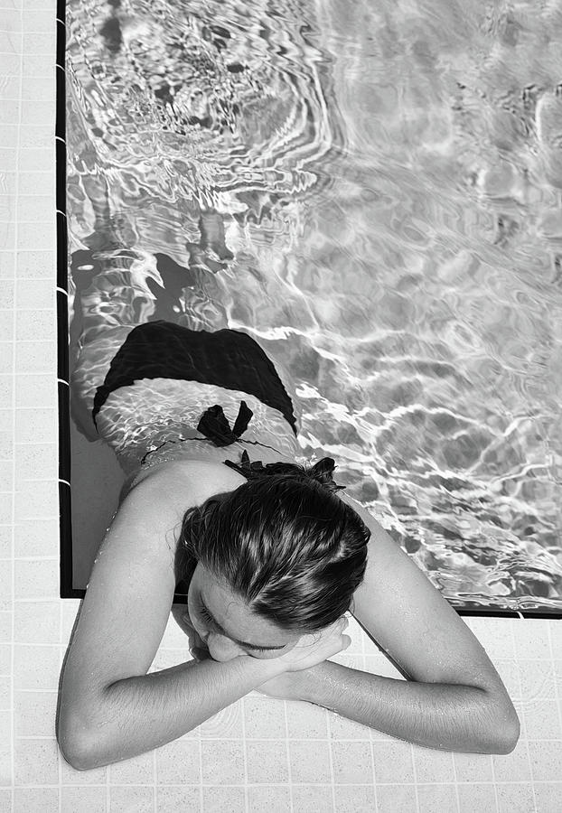 Poolside Black and White Photograph by Laura Fasulo