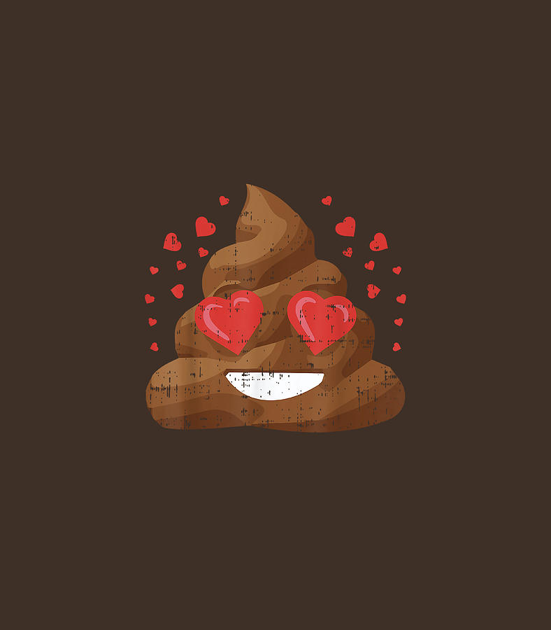 Poop Emoji Funny Poo Emoticon Heart Eyes Digital Art by Beatra Sehej ...