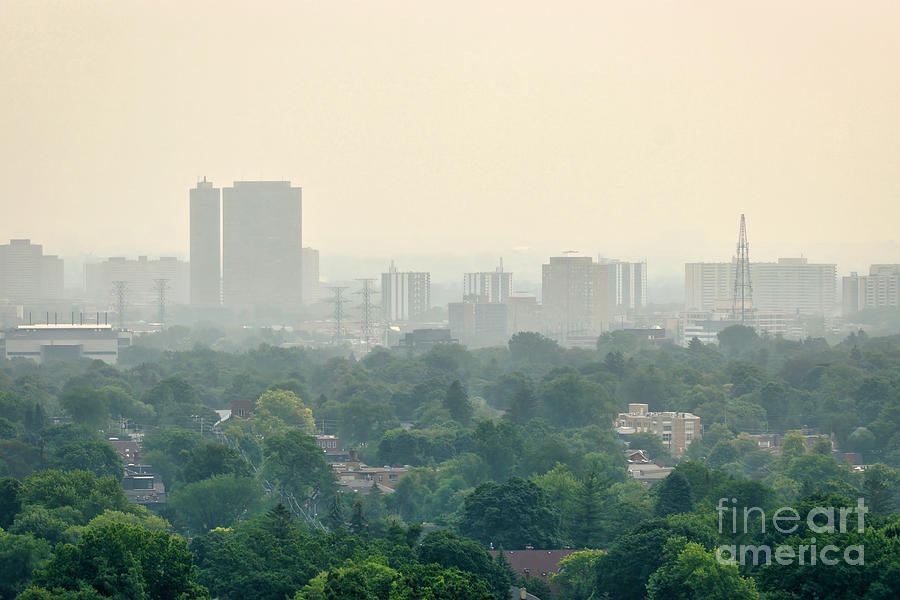 Poor Air Quality Over City Photograph by Charline Xia