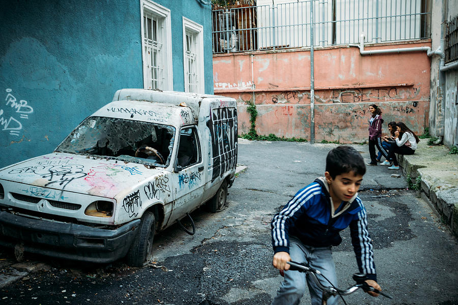 Poor neighbourhood in Istanbul, Beyoglu district Photograph by Visualspace