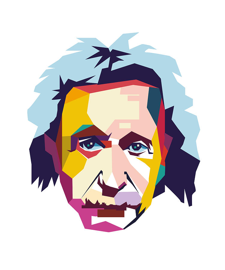 Albert Einstein Digital Art - Pop Art Einstein by Me