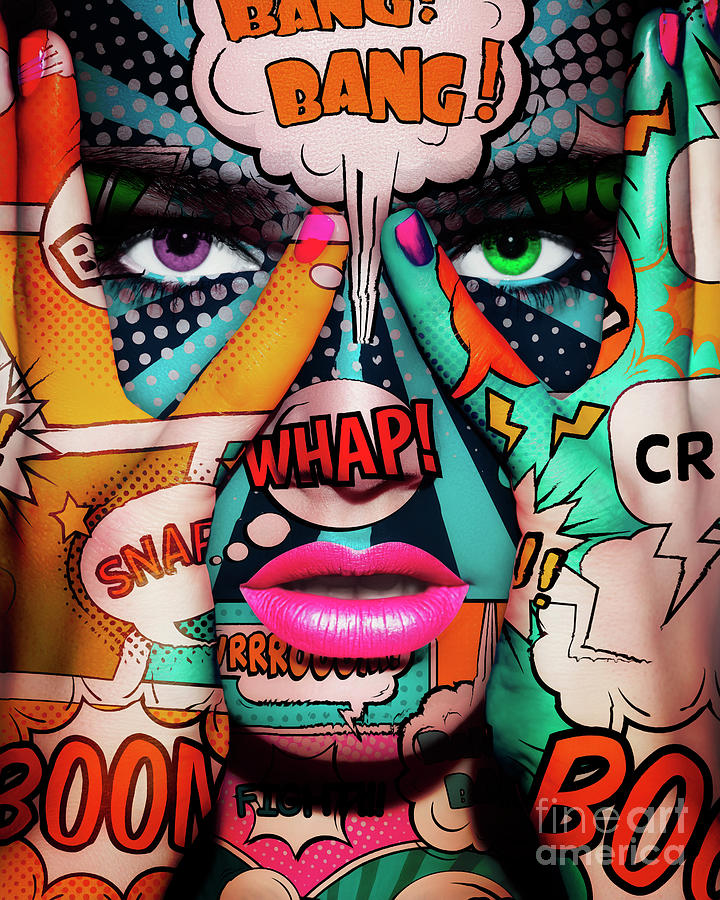 Collage Photograph - Pop Art Face Part 2 by Erik Brede