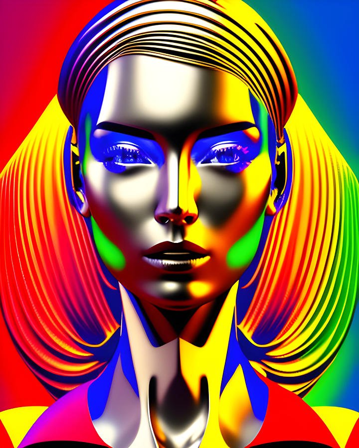 Pop Art Gold Edition Woman Face #11 Digital Art by Marco Lermer - Fine ...