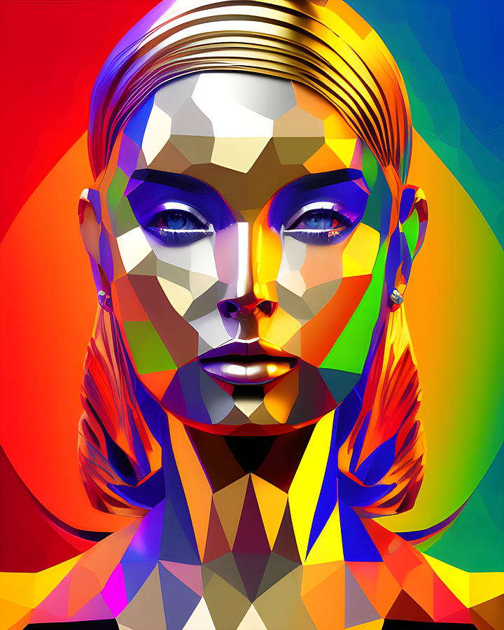 Pop Art Gold Edition Woman Face #13 Digital Art by Marco Lermer - Fine ...