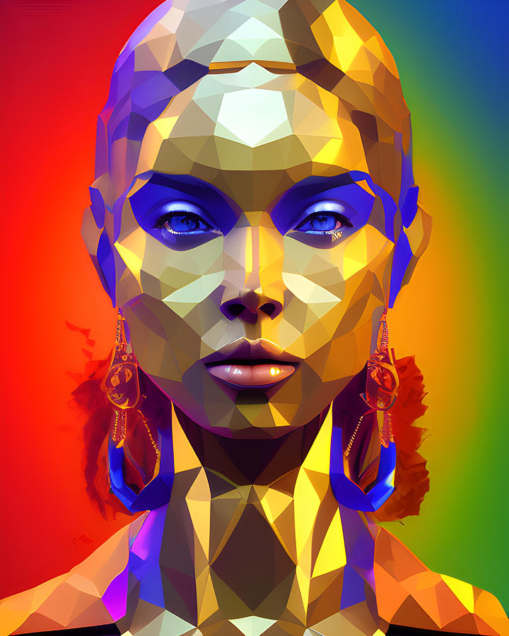 Pop Art Gold Edition Woman Face #5 Digital Art by Marco Lermer - Fine ...