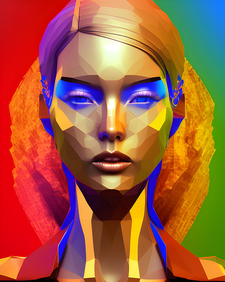 Pop Art Gold Edition Woman Face #8 Digital Art by Marco Lermer - Fine ...