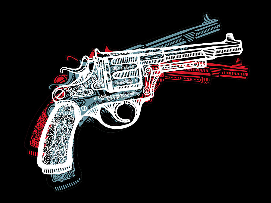 Pop Art Gun Painting by Tony Rubino