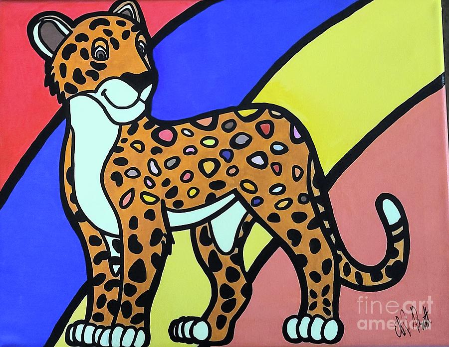 Sprinkles the Pop Art Cheetah Painting by Elena Pratt