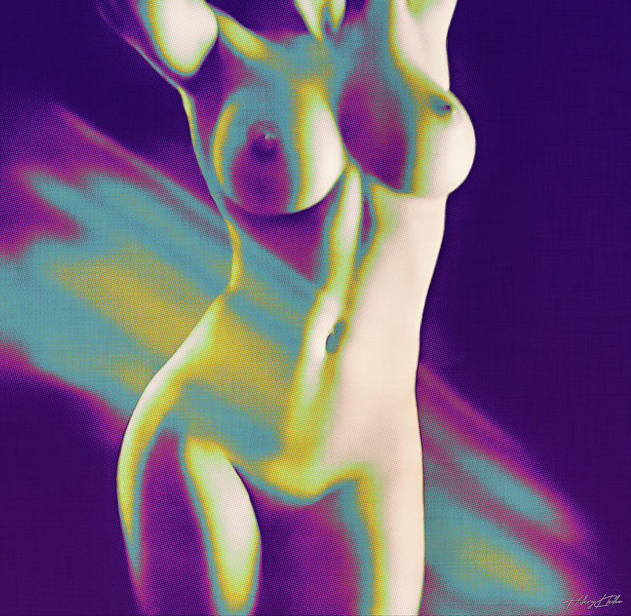 Pop Art Nude Woman Mixed Media by Hillary Kladke