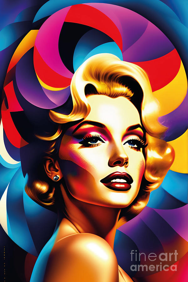 Pop Art of famous women portrait abstract celebrity Painting by El ...