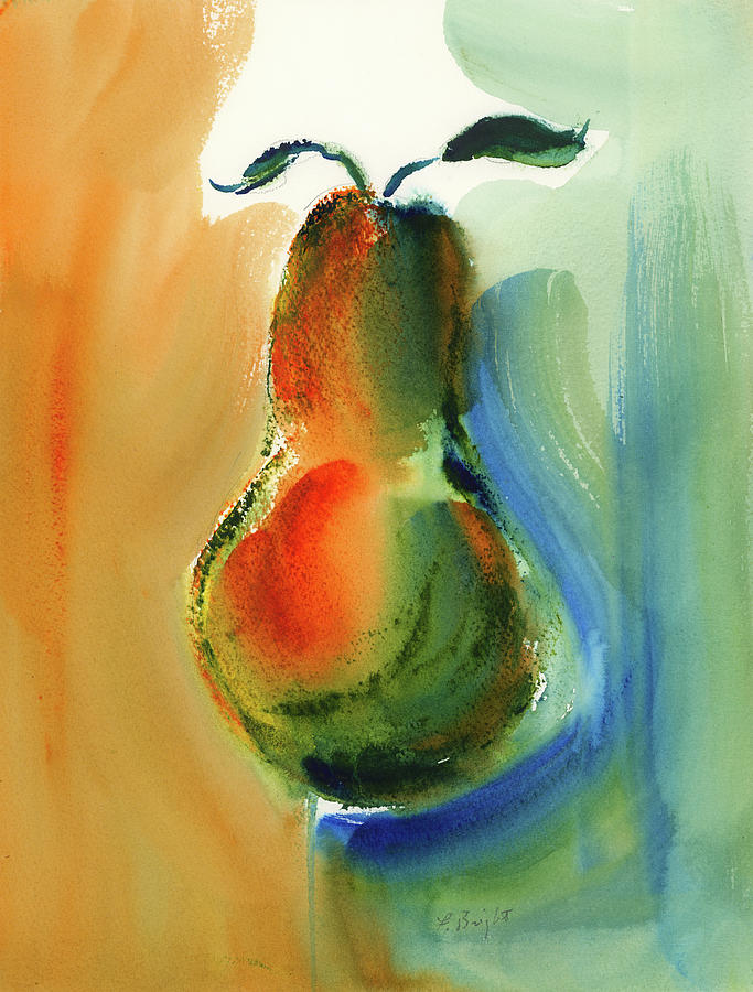 Pop Art Pear Painting by Frank Bright