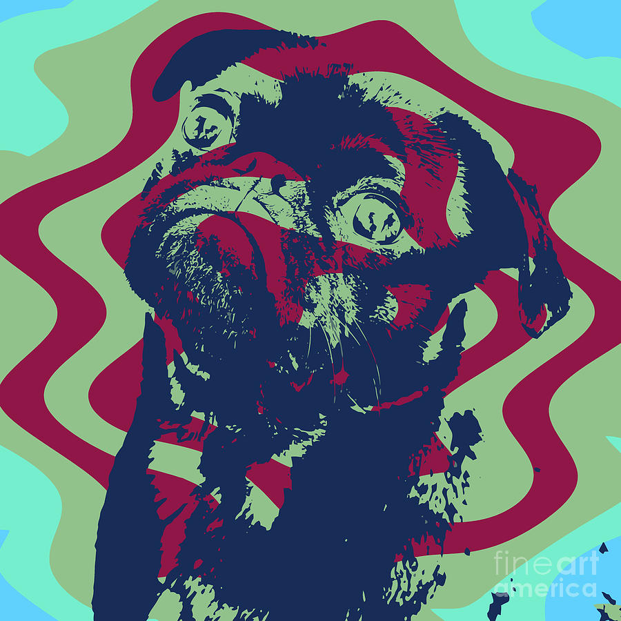 Pop art pug Digital Art by Aapshop