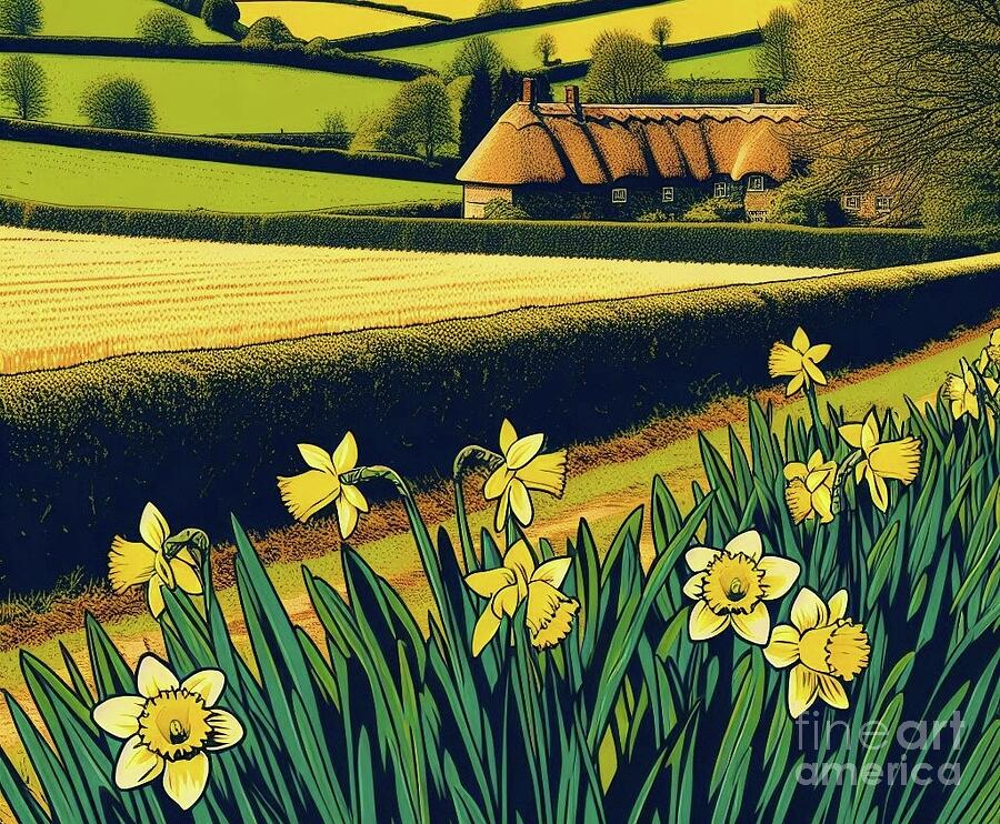 Cottage Digital Art - Pop Art Spring by Andy Plumb