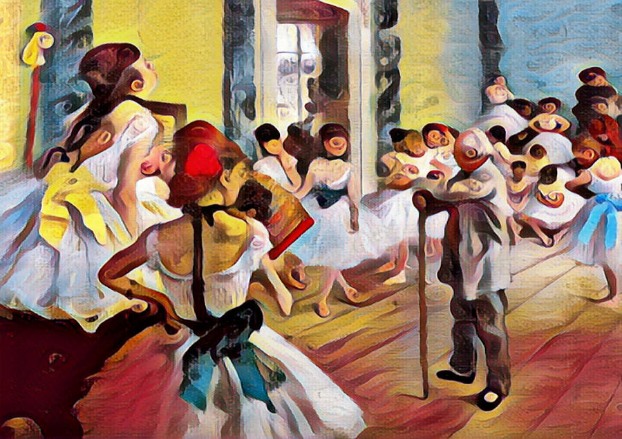 Pop Degas The Dance Class Painting by Tony Rubino